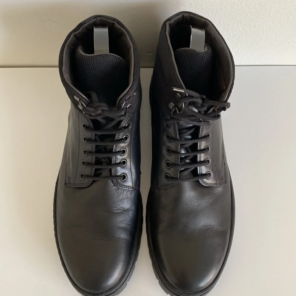 BrunoMagli Val Men’s Leather Black Boots Size  11
